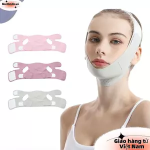 Dây đeo nâng cơ mặt NORDICLIFE, Đai nâng cơ mặt hình chữ V có thể điều chỉnh, Di động có thể tái sử dụng thoáng khí Làm mát mặt Điêu khắc giấc ngủ cho nữ
