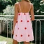 Đầm Cami Mini Mini in chấm hồng dành cho nữ