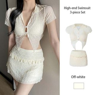 Bộ bikini 3 mảnh cao cấp xẻ tà dành cho nữ, gợi cảm.