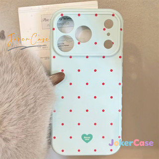 Ốp Lưng Cho IPhone 13 15 16 11 17 14 12 Pro Max XR X XS Max AIR 7 16 8 Plus Vỏ chống rơi toàn bộ ống kính chấm bi tươi