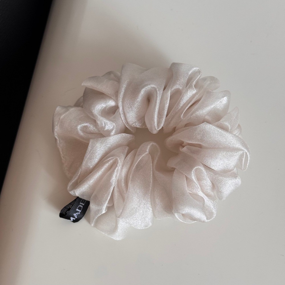 Hululu - Lưới Đơn Giản Xếp Ly Scrunchy, Dây Buộc Tóc Kích Cỡ Lớn, Phong Cách Sang Trọng