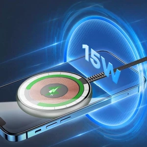 Sạc Không Dây Magnetic Wireless WIWU M14 15W - Thiết Kế Lộ Cơ Xuyên Thấu, Mặt Kính Cường Lực, Vỏ Nhôm Tản Nhiệt Siêu Bền