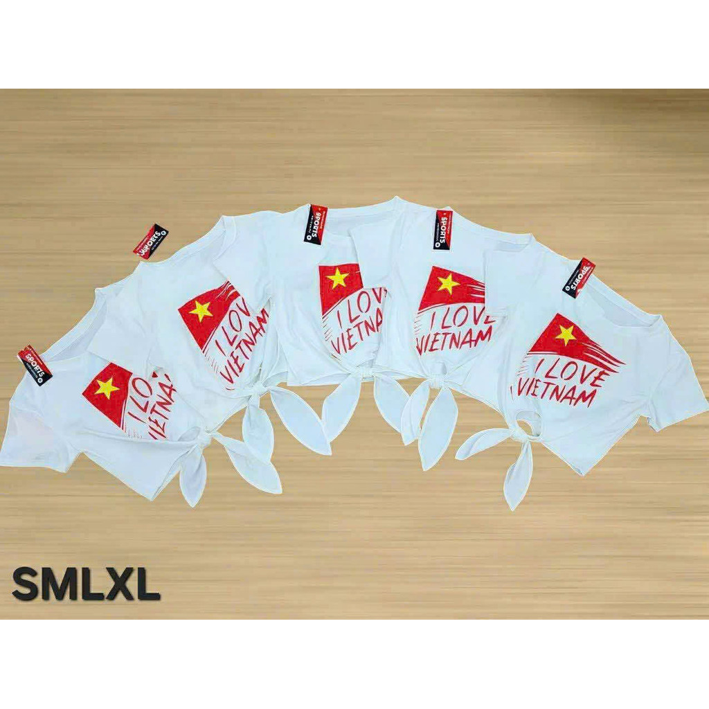 Áo sao vàng buộc vạt mẫu mới nhất 2026 chất coton mát mịn thoáng, đồng phục đã ngoại, biểu diễn...