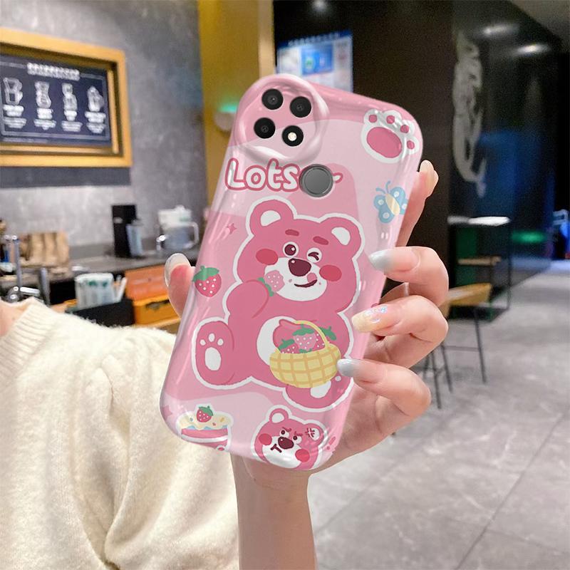 Ốp Silicon Hoạt Hình Cho OPPO A15 A15S A35 3D Bé Gái TPU Mềm Lotso Ốp Điện Thoại Chống Sốc