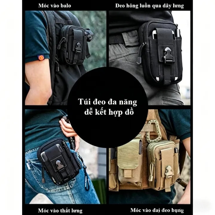 Túi đeo thắt lưng nhỏ gọn tiện lợi hàng ngày Chống nước،Có ngăn để điện thoại،Đựng tiền, thẻ, chìa khóa