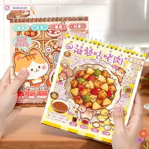 Nhãn dán phong cảnh BEABOUT, Chủ đề thực phẩm nổi bật Bộ sưu tập 20 trong 1 Nhãn dán sách, Phong cách hoạt hình Cắt chết Xếp chồng Cảnh dán Nghệ thuật sáng tạo