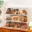 Rolife DIY Ngôi Nhà Thu Nhỏ Chống Bụi Hộp Trưng Bày Trong Suốt Giống Acrylic Hộp Bảo Quản Đồ Chơi Để Trang Trí Nhà Cửa Và Bộ Sưu Tập LLTQ