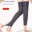 Miếng đệm nẹp đầu gối CHEESELY từ len Cashmere màu đen/xám, giúp làm ấm và bảo vệ đầu gối