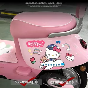 HelloKitty Hello Kitty Xe Điện Miếng Dán Emma Di Đài Loan Chuông Dễ Thương Sửa Đổi Khối Trang Trí Trầy Xước Chống Thấm Nước 26.3.26