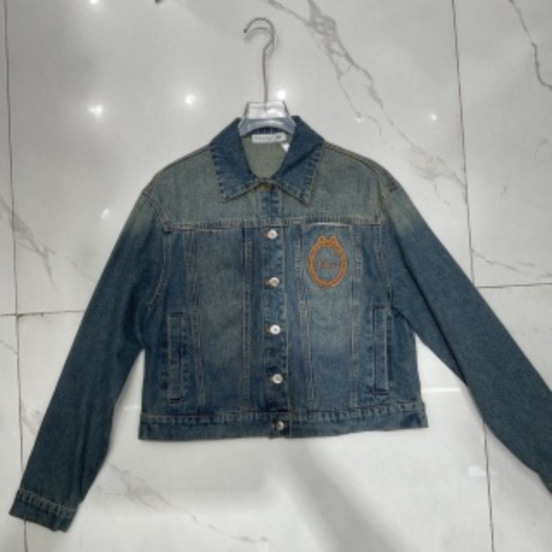 Bộ áo khoác và váy Denim thêu mới dành cho nữ