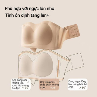 Áo Ngực Không Dây Chống Trượt, áo Quây Không Gọng, Hai Bên Có Silicon, Tạo Dáng Ngực Gợi Cảm Và Kín đáo