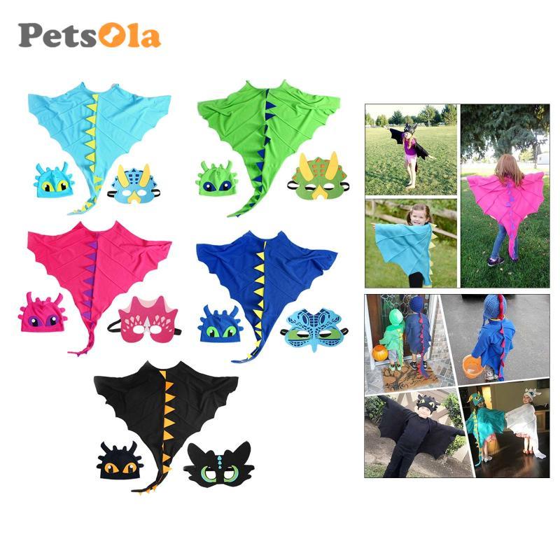 Rồng Trang Phục Áo Choàng Khủng Long Trang Phục Hóa Trang Phụ Kiện Có Mũ Cánh Rồng Trang Phục Cho Trang Phục Halloween Quà Tặng Trẻ Em Sinh Nhật Đảng Đồ Chơi