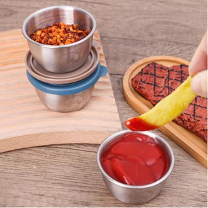 Chén đựng nước chấm inox 304 50ml không gỉ sét Chén đựng nước chấm có nắp،Không gỉ،Dễ dàng vệ sinh