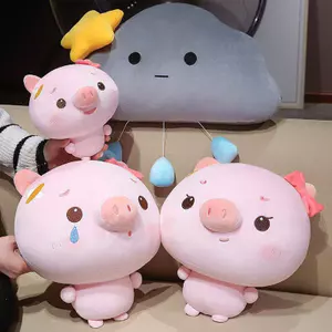 Hầu hết lời khen ngợi [Phong cách mới] Búp bê heo con kuku Mềm mại Dễ thương Con lợn khóc Búp bê sang trọng Chữa bệnh dễ thương Búp bê heo con Xe hơi Gối tại nhà Quà tặng giải nén