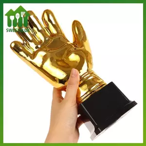 Găng Tay Bóng Đá Cho Thủ Môn Người Lớn, Thiết kế Sang Trọng với Cúp Vàng, Phù Hợp cho Trường Học và Các Cuộc Thi Đấu