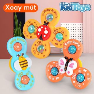 Set 3 con quay spinner KidToys cho bé – đồ chơi giác quan vui nhộn
