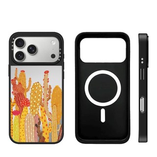 Ốp Điện Thoại Cứng Gương Hoa Xương Rồng Từ Tính Cho iPhone 17 Pro Max 17 Air 16 Plus 15 14 13 12 11 Vỏ Chống Sốc