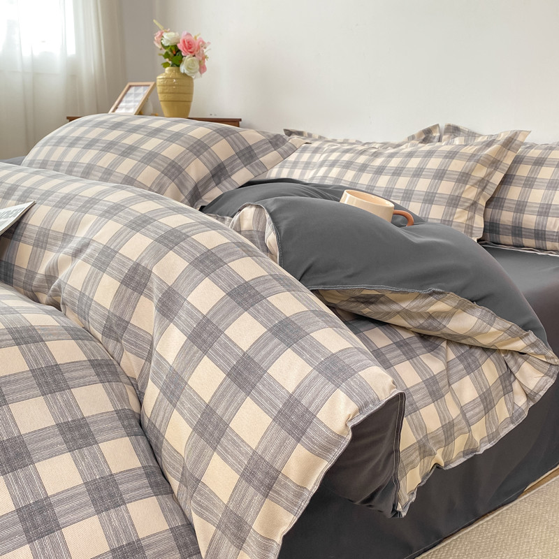 Bộ ga bọc nệm 4 món cotton giặt siêu mềm bền đẹp không co ngót phù hợp khách sạn nhà nghỉ