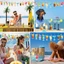 24 Đồ trang trí mùa hè bằng gỗ Đồ uống phẳng 2D treo đồ trang trí cho bữa tiệc Hawaii