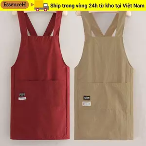ESSENCEH Bếp Smock, Tạp Dề Chống Bẩn Chống Thấm Nước, Dây Đeo chéo Không Tay Phong Cách Phục Vụ Phục Vụ Bồi Bàn Quần Áo Làm Việc