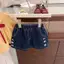Maruko anh đào!Bộ đồ mùa hè cho bé gái Áo sơ mi trẻ em Quần short Denim hàng đầu Bộ đồ hai mảnh