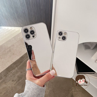 Ốp Điện Thoại Gương Phong Cách Hàn Quốc Cho OnePlus ACE 5 3 Pro 3V 2 Pro 2V 13R 12R 11R 12 11 10 Pro 10T 9 9R 9P 9RT 8T Nord 2 Vỏ Gương Trang Điểm Bạc Vỏ Bảo Vệ Ống Kính Đơn Giản Dễ Thương