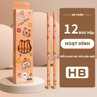Bút chì gỗ HB Hộp 30 cây có tẩy, sản phẩm chuyên dụng dành cho bé lớp 1, thân tròn êm ái an toàn và ngòi chì dễ tẩy xóa
