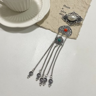 Phụ kiện tóc tua rua giả bạc phong cách dân tộc retro, phù hợp xu hướng thời trang hiện đại JT09