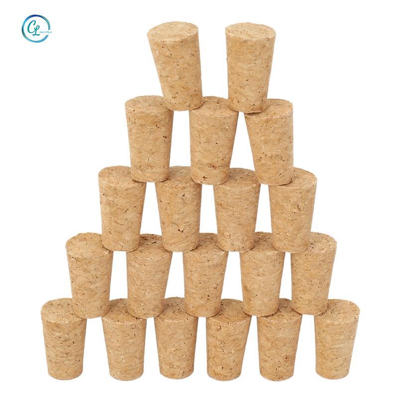 40 chiếc nút chặn rượu gỗ tự nhiên, nút chai gỗ, nắp niêm phong chai bia, phích cắm nón