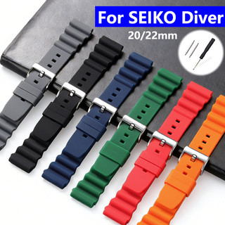 Dành Cho Seiko Diver TUNA Dây Đeo Đồng Hồ 20 Mm 22 Mm Cao Su Silicon Đồng Hồ Thể Thao Chống Thấm Nước SKX007 SKX009 SNX Đồng Hồ Vòng Tay Dành Cho Nam Nữ