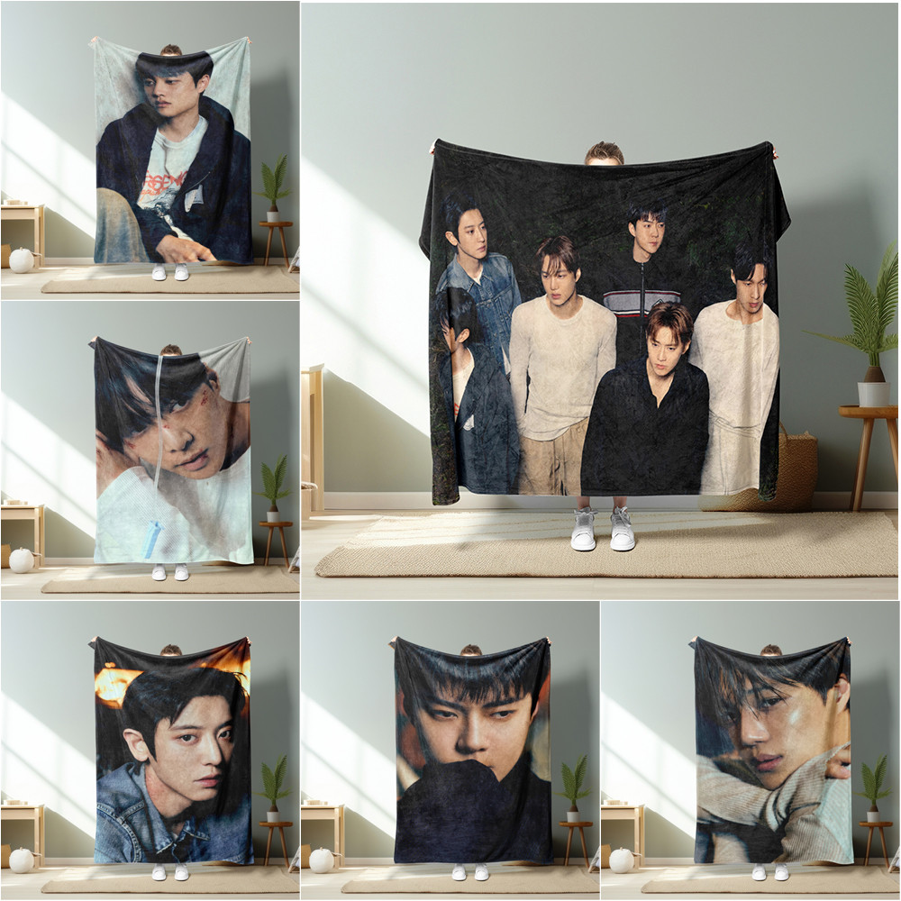 Chăn Flannel in một mặt EXO 'verse cho ghế Sofa, giường ngủ, văn phòng hoặc du lịch