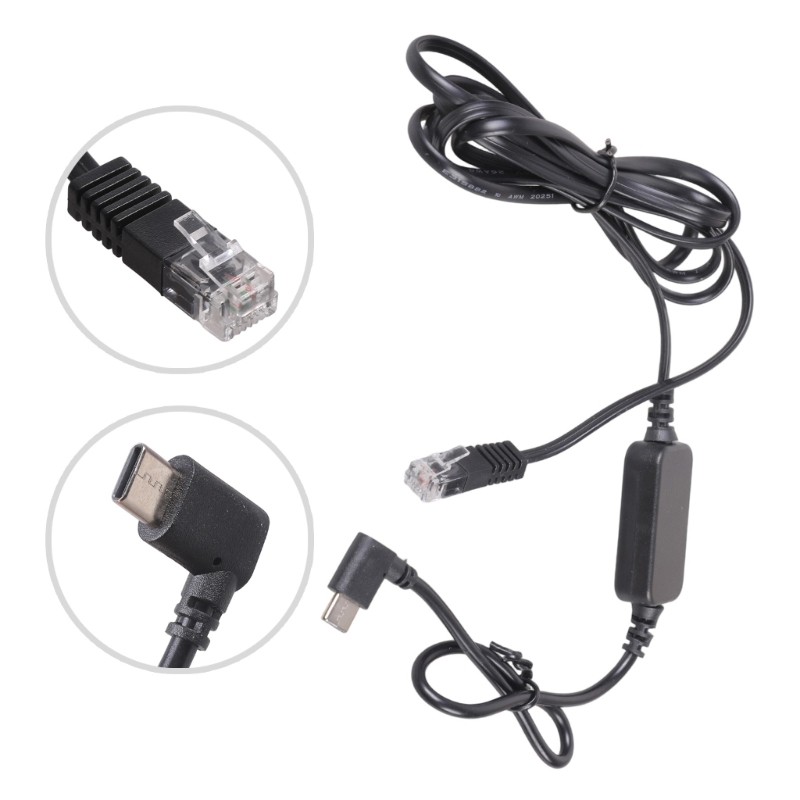 Cáp USB C sang RJ11 dài 175cm GODD cho nguồn điện 12V trong các ứng dụng ô tô