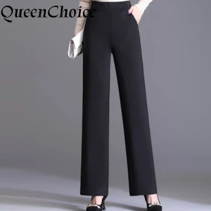 Quần ống rộng cao cấp đen, phù hợp công sở cho nữ