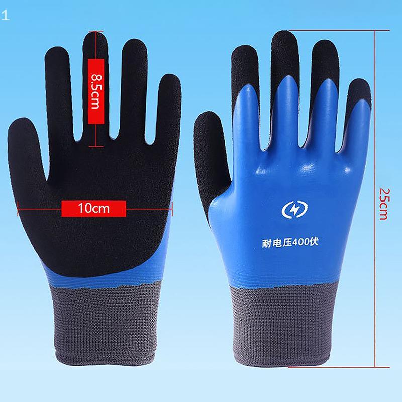 Găng tay bảo vệ an ninh chống điện cao su thợ điện làm việc chống trượt găng tay cách điện