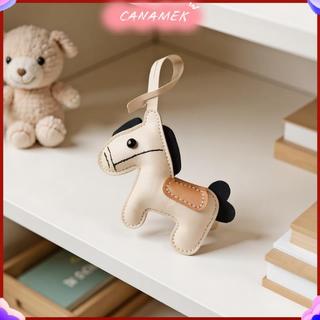 CANAMEK Hoạt Hình Da Nâu Ngựa Quyến Rũ Móc Khóa Mặt Dây Chuyền Nữ Móc Khóa Dễ Thương Động Vật Túi Trang Trí Phụ Kiện Trang Trí Quà Tặng CSF