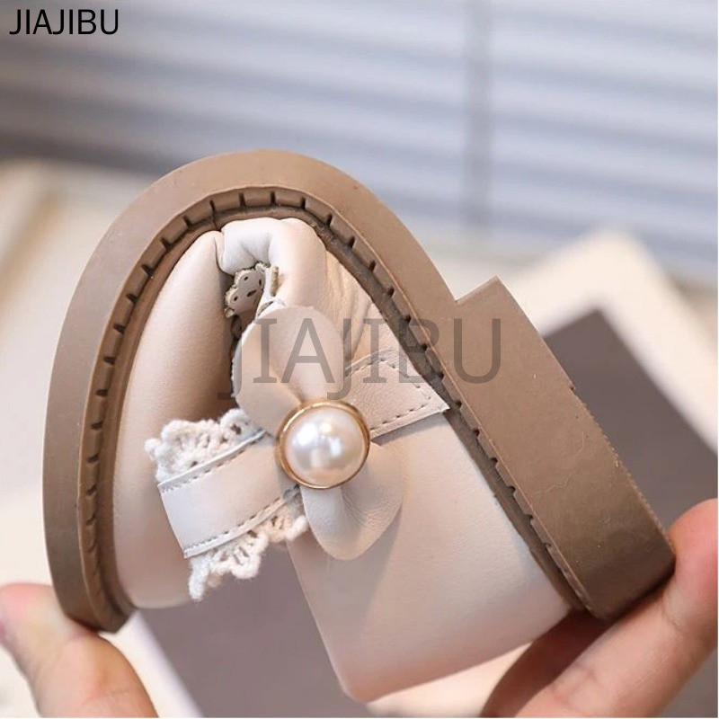Giày Da Đế Mềm Kiểu Lolita Dễ Thương, Phong Cách Nhật Bản Cổ Điển, Nơ Ren, Kiểu Công Chúa. Giày Bệt Mũi Tròn Chống Trượt Kiểu Anh Màu Be/đen Thích Hợp Cho Cosplay, Đi Học. Korean Fashion Platform Mary Jane Doll Shoes Giày Trẻ Em Chống Va Chạm Kiểu Pháp
