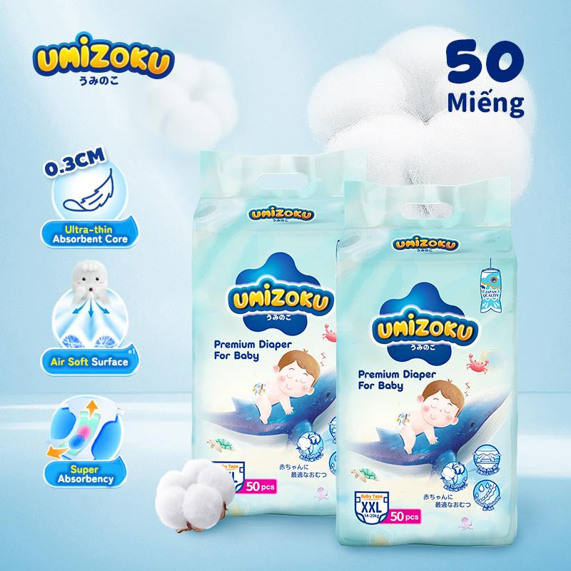 tã bỉm UMIZOKU dán/ Quần S-4XL Chính hãng Mềm mại và thoải mái