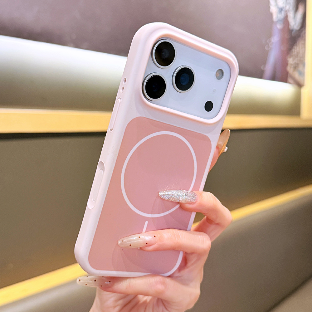 Ốp Điện Thoại Silicon Lỏng Màu Cam Từ Tính Cho iPhone 17 Pro Max 16 15 14 13 Vỏ Bảo Vệ Chống Sốc