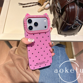 Tối Giản Sóng Lấp Lánh Bột Sang Trọng Tai Mèo Nước Kim Cương 2 Trong 1 Ốp Lưng 17 Thích Hợp Cho iPhone 17 Pro Max Apple 17 Pro Túi Khí Chống Rơi Vỏ Điện Thoại Vỏ Bảo Vệ