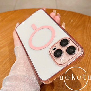 Ốp điện thoại từ tính acrylic siêu mỏng, trong suốt cao cho iPhone 11 12 13 14 15 16 17 Pro Max, tích hợp màng ống kính chống rơi
