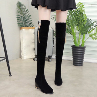 Giày bốt cao đến đầu gối đế bệt dành cho nữ Giày bốt chống trượt và chống mài mòn Thích hợp để đi biển mặc bên cạnh