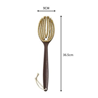[Vận chuyển nhanh] Bàn chải chà lưng lông mềm tự nhiên tay cầm dài THEHOMECO, dụng cụ tắm