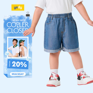Quần Short Jeans Bé Gái YODY Nhỏ Gấp Gấu KCJS25S032
