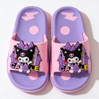 Dép cho bé Kuromi - dép đi trong nhà mềm nhẹ chống trượt hoạt hình dễ thương mùa hè