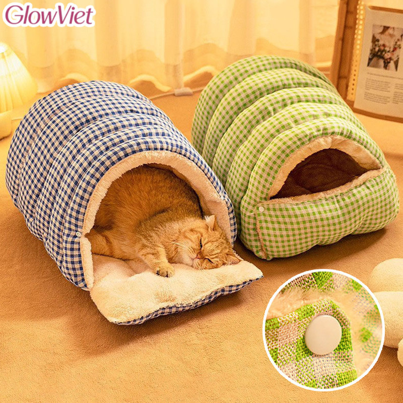 Túi ngủ cho mèo, giường cho mèo, giường cho chó, ổ cho mèo & giường thú cưng dùng được bốn mùa, đồ dùng cho thú cưng