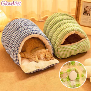 Túi ngủ cho mèo, giường cho mèo, giường cho chó, ổ cho mèo & giường thú cưng dùng được bốn mùa, đồ dùng cho thú cưng