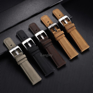 Vintage Dầu Sáp Da Đồng Hồ Dây 20mm 22mm Phát Hành Nhanh Da Thật Chính Hãng Tuổi Patina Da Bò Da Đồng Hồ Dây Đeo Thay Thế Cho Nam Nữ