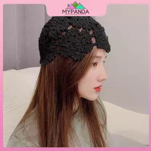 MYPANDA Mũ Len Beanie Retro Thêu Hoa