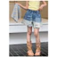 Bé Gái Mùa Hè Gradient Denim Quần Short 2026 Phong Cách Mới Trẻ Em Kẻ Sọc Khâu Thời Trang Quần Nóng