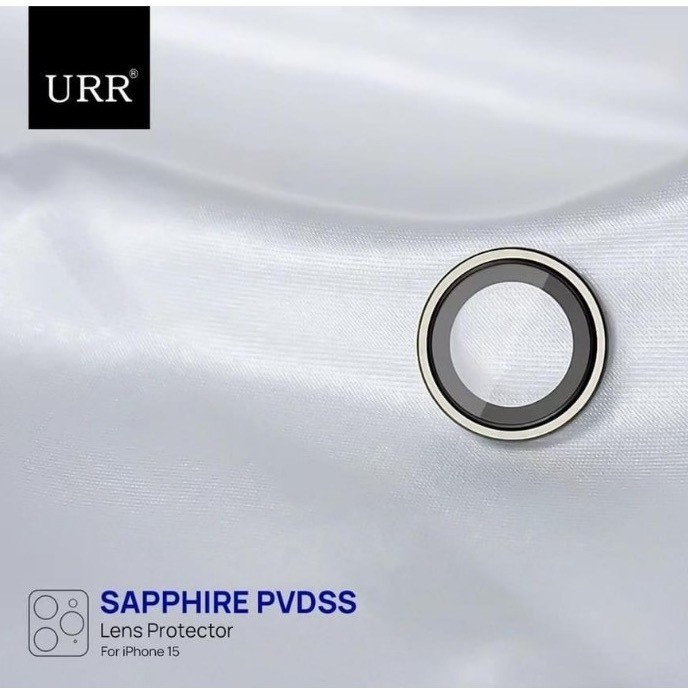 [Chính Hãng] Kính Cường Lực Camera Sapphire URR Cho IP14-17 Pro Max - Viền PVD 2 Tầng Mặt Kính Trong Suốt Chứng Nhận GIA
